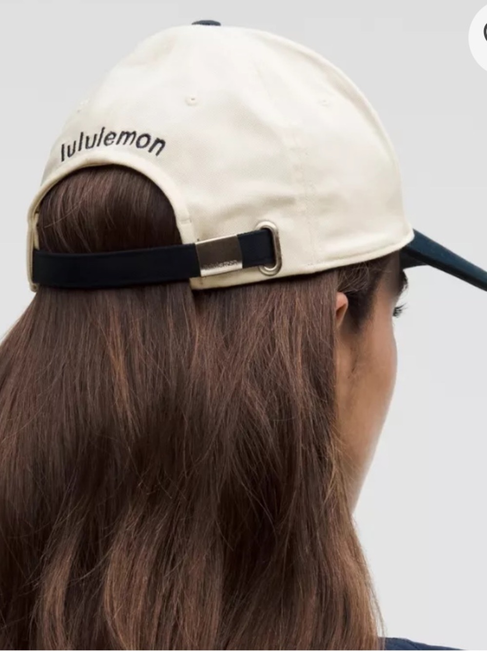 ❤️… Lululemon Birdie Embroidered Two-Tone Baseball Cap Cream Navy Unisex Casual - Picture 2 of 4